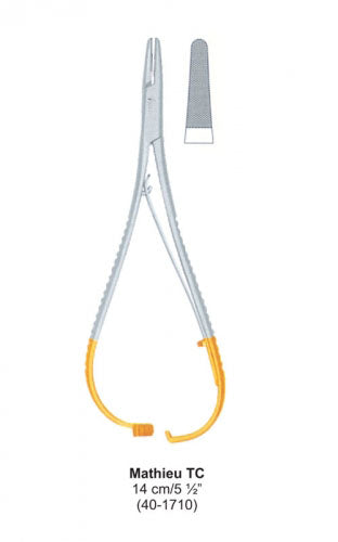 Dental Needle Holder with TC Tip Mathieu 14 cm image 0