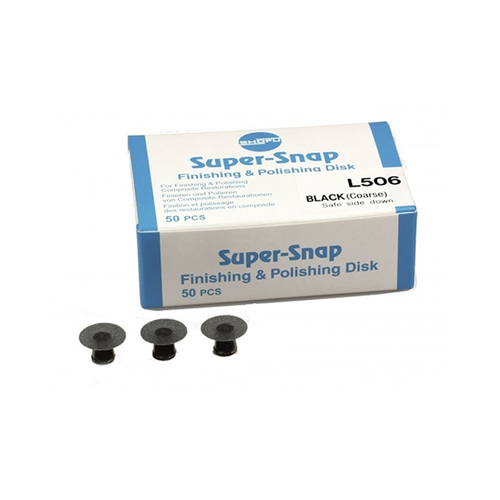 Super Snap Disks L506, Contouring (Coarse), Regular Black 50/Pk image 0