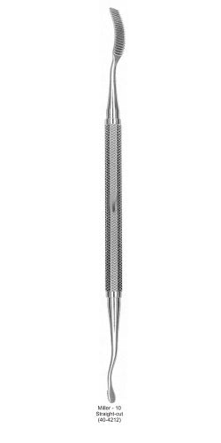 Dental Bone Curettes and Bone Files Miller - 10 Straight-cut image 0