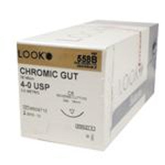 Sutures. Chromic Gut. 558B 4-0 18" C-6 3/8 Circle 19mm 12/Pk image 0
