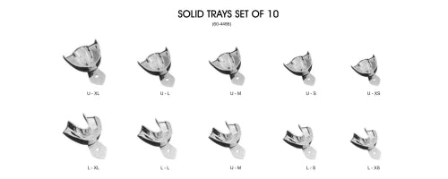 Dental Impression Trays Solid Trays Set of 10 image 0