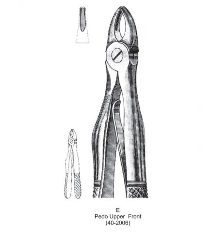 Dental Pedodontic Extraction Forceps European Type E Pedo Upper Front image 0