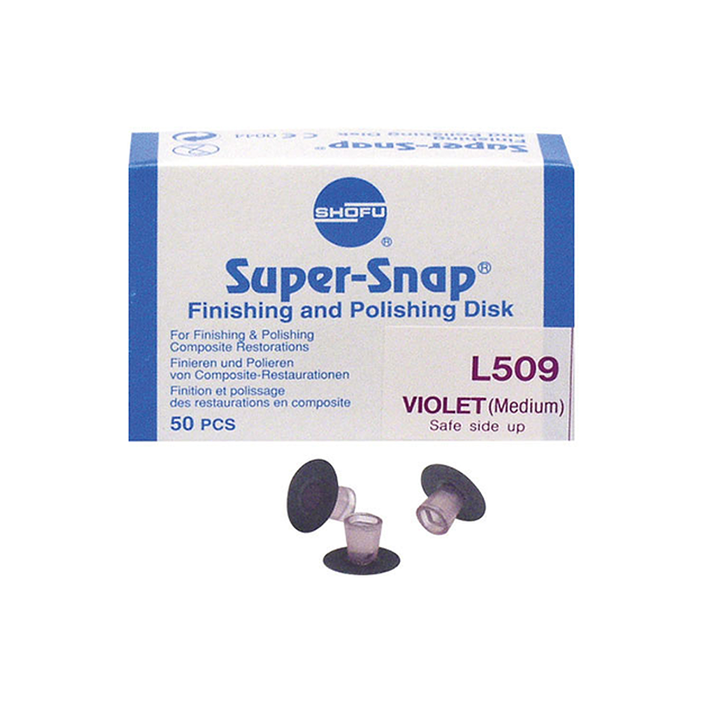 Super Snap Disks L509, Finishing (Medium), Violet 50/Pk image 0