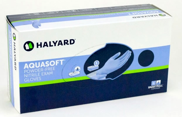Halyard Aquasoft Nitrile Gloves 300/Box image 0