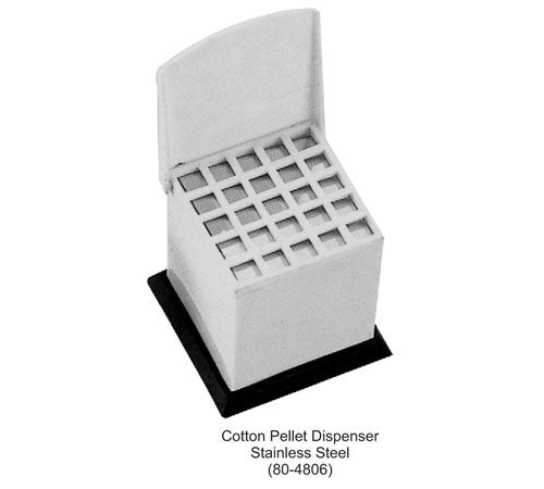 Cotton Pellet Dispenser Stainless Steel image 0