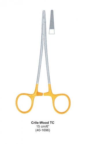 Dental Needle Holder with TC Tip Crile-Wood 15 cm image 0