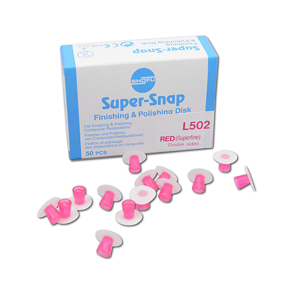 Super Snap Disks L502, Super-polishing (Superfine), Double sided, Regular Red, 50/Pk image 0
