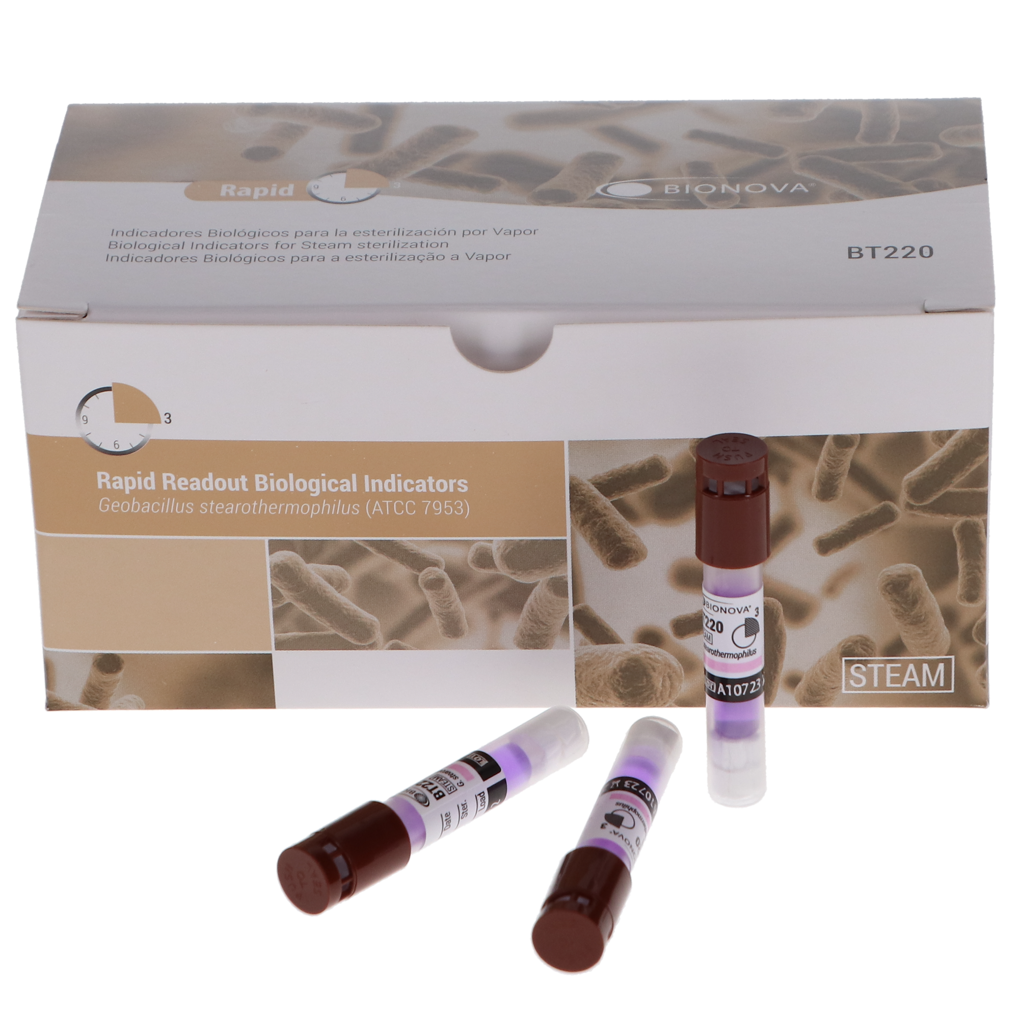 Biological Indicators, Rapid, 3hr 50/Box, BT220 image 0