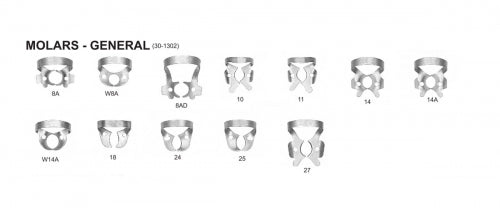 Rubber Dam Clamps Molars - General image 0