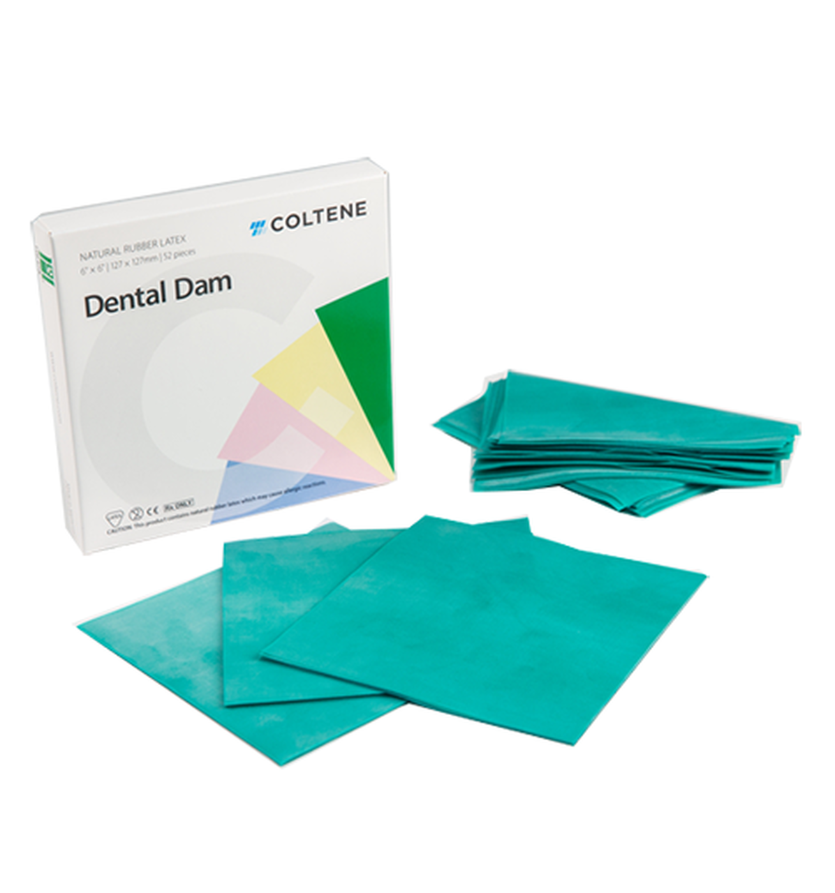 Hygenic Latex Dental Dam - Adult, Ready Cut, 6" x 6", 36/Box image 0