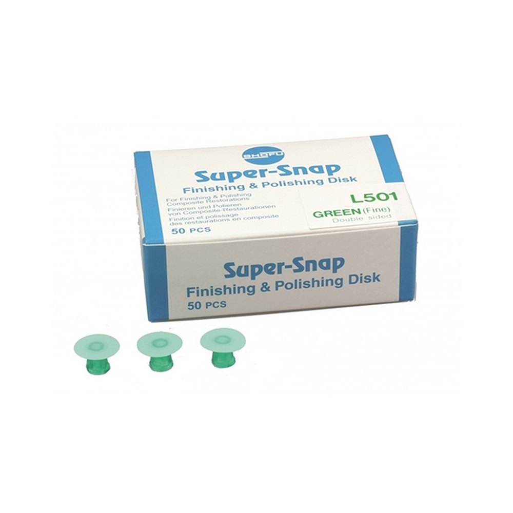Super Snap Disks L501, Polishing (Fine), Double sided, Regular Green 50/Pk image 0