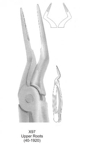 Dental Tooth Extraction Forceps European Type X97 Upper Roots image 0