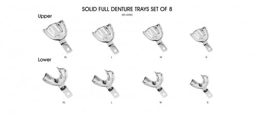 Dental Impression Trays Solid Full Denture Trays Set of 8 image 0
