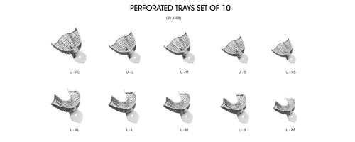 Dental Impression Trays Perforated Trays Set of 10 image 0