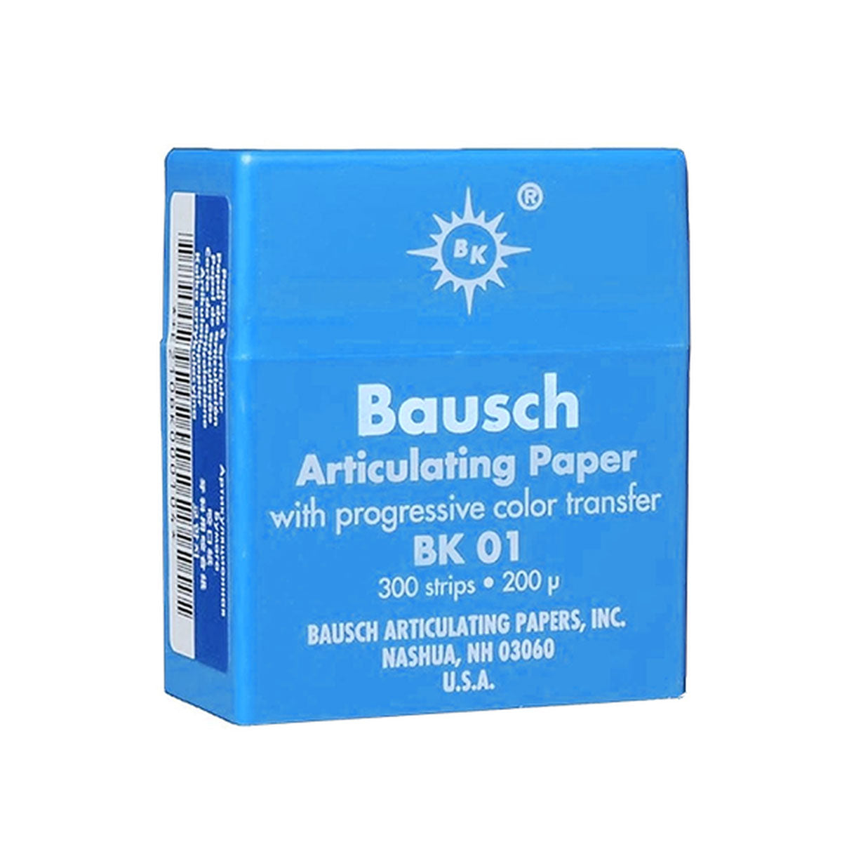 Bausch .008" (200 microns) BLUE Articulating Paper Strips, 300/Box image 0