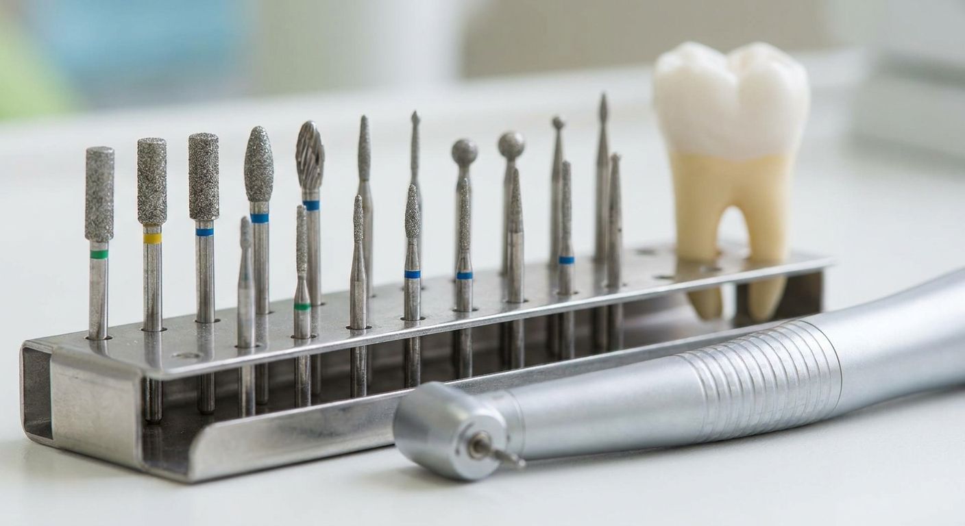 Diamond burs for crown and cavity preparation