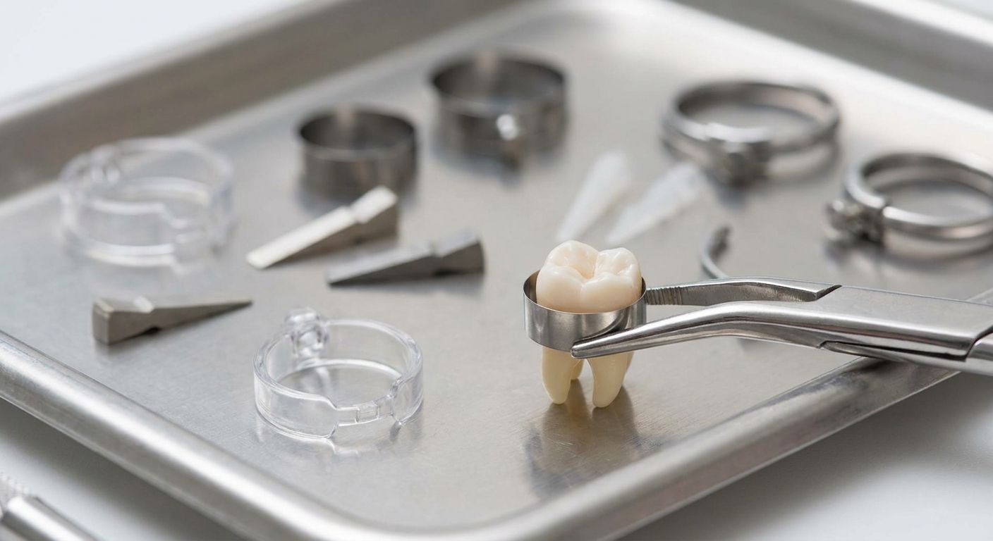 Matrix bands and sectional systems for Class II restorations