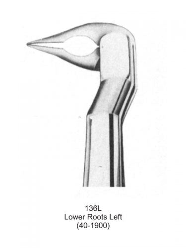 Dental Extraction Forceps Amarican Type 136L Lower Roots Left image 0