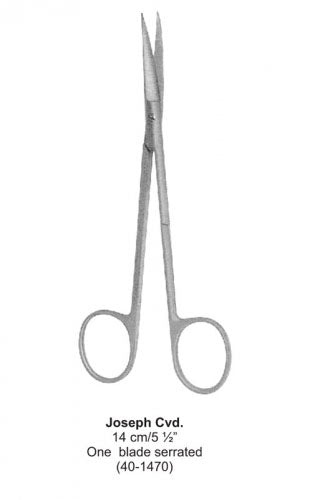 Dental Scissor Joseph Cvd One Blade Serrated 14 cm image 0