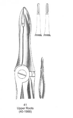 Dental Tooth Extraction Forceps European Type 41 Upper Roots image 0