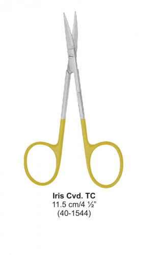 Dental Scissor with TC Tip Iris Cvd 11.5 cm image 0