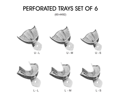 Dental Impression Trays Perforated Trays Set of 6 image 0