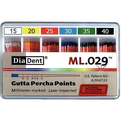 Millimeter Marked and Laser Inspected Gutta Percha Points  Gutta Percha ISO ML.029, 120/Box