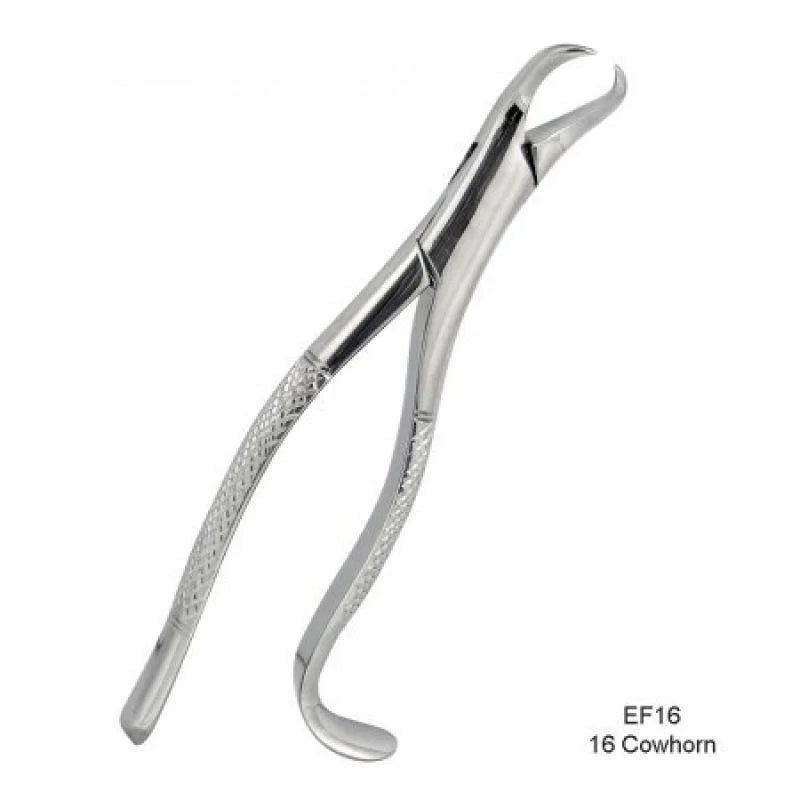 Dental Extraction Forceps American Type 16 Cowhorn 1st &amp; 2nd Lower Molars, Universal