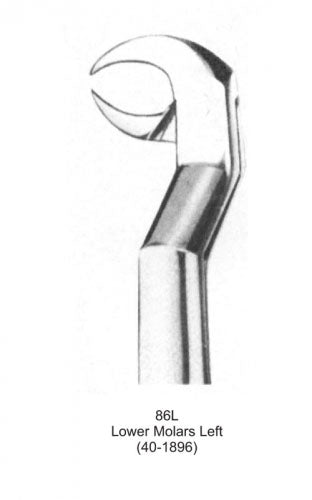 Dental Extraction Forceps Amarican Type 86L Lower Molars Left image 0