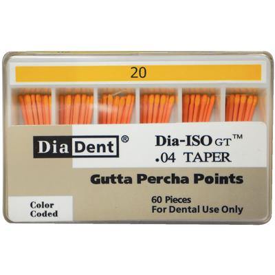 Dia-ISO GT Gutta Percha Points  0.04 Taper, Slide Package 60/Box