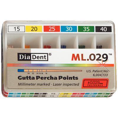 Millimeter Marked and Laser Inspected Gutta Percha Points  Gutta Percha ISO ML.029, 120/Box - 3Z Dental