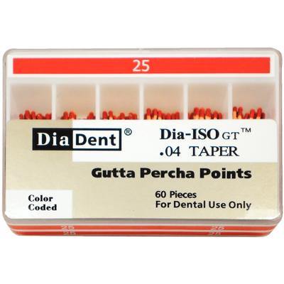 Dia-ISO GT Gutta Percha Points  0.04 Taper, Slide Package 60/Box