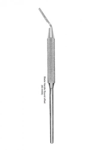 Dental Scalpel Blade Handle Round Offset image 0