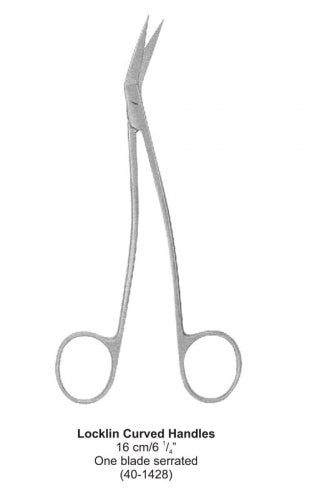 Dental Scissor Locklin Curved Handles 16 Cm image 0