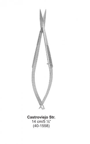 Dental Scissor Castroviejo Str 14 cm image 0