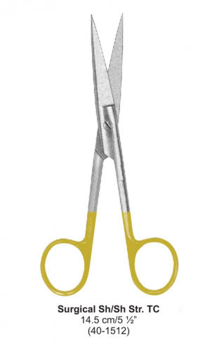 Dental Scissor with TC Tip Surgical Sh/Sh Str. TC 14.5 cm image 0