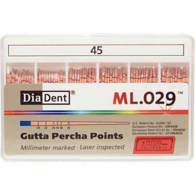 Millimeter Marked and Laser Inspected Gutta Percha Points  Gutta Percha ISO ML.029, 120/Box