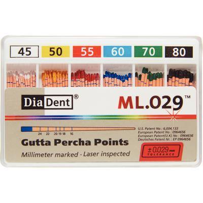 Millimeter Marked and Laser Inspected Gutta Percha Points  Gutta Percha ISO ML.029, 120/Box - 3Z Dental
