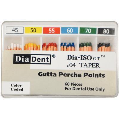Dia-ISO GT Gutta Percha Points  0.04 Taper, Slide Package 60/Box