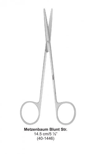 Dental Scissor Metzenbaum Blunt Str 14.5 cm image 0