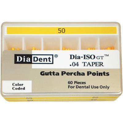 Dia-ISO GT Gutta Percha Points  0.04 Taper, Slide Package 60/Box