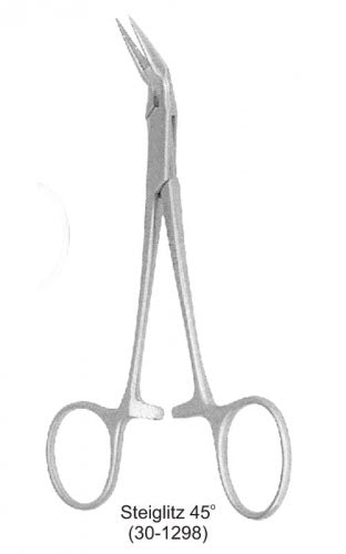 Root &amp; Silver Point Forcep Steiglitz 45 Degree Angle image 0