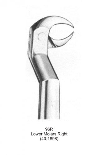Dental Extraction Forceps Amarican Type 96R Lower Molars Right image 0