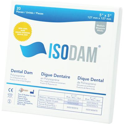 Isodam Polyisoprene Dental Dam â€“ Latex Free, Blue image 0