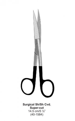 Dental Super-cut Scissors Surgical Sh/Sh Cvd 14.5 cm image 0