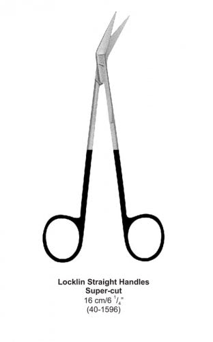 Dental Super-cut Scissors Locklin Straight Handles 16 cm image 0