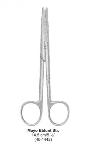 Dental Scissor Mayo Bblunt Str14.5 cm image 0