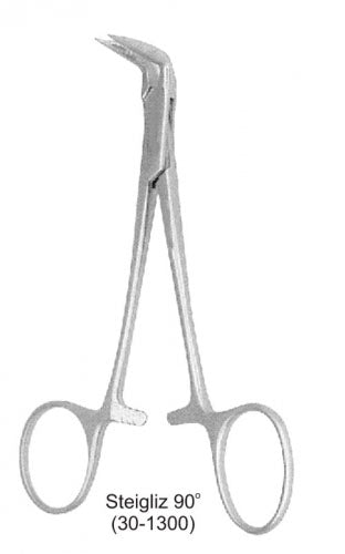Root &amp; Silver Point Forcep Steiglitz 90 Degree Angle image 0