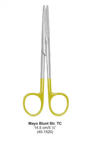 Dental Scissor with TC Tip Mayo Blunt Str. TC 14.5 cm image 0