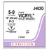 Ethicon Sutures. Coated Vicryl. 5/0 Violet Braided 12/Bx image 0
